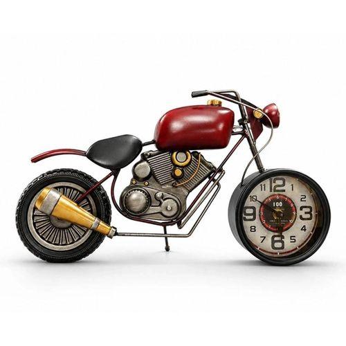 Motosiklet Tasarımlı Metal Duvar Saati Alk5791