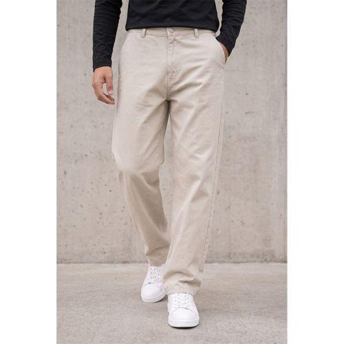 Luchino Regular Fit %100 Pamuk Gabardin Erkek Pantolon - Çakıl Taşı