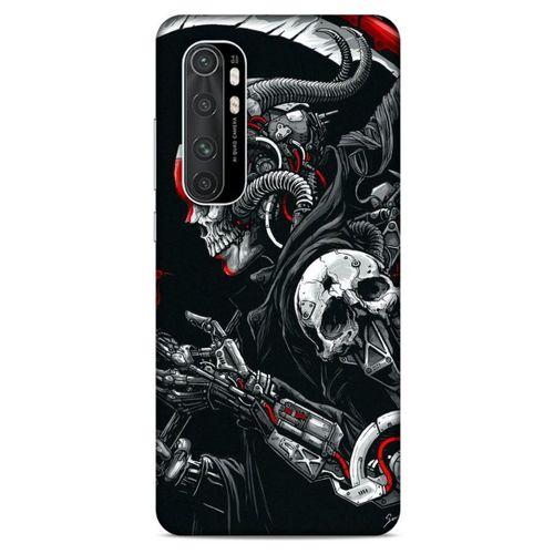 Xiaomi Mi Note 10 Lite Uyumlu Kılıf Motorsiklet (23) Ultra Koruma Kılıfı Kurukafa