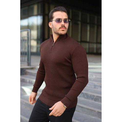 Erkek Balıkçı Zip Yaka Uzun Kollu Triko