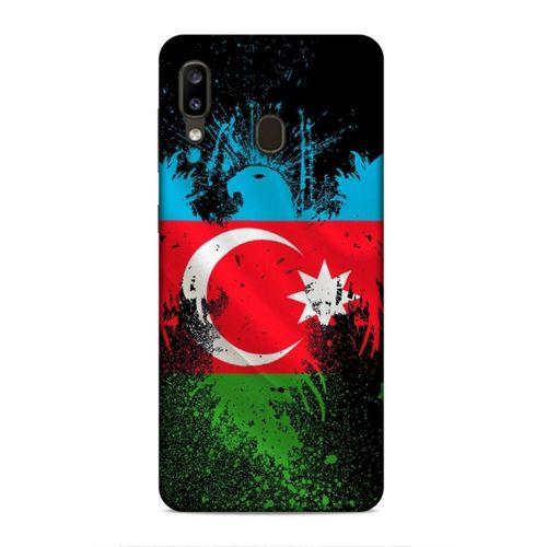 Samsung Galaxy A20 Uyumlu Kılıf Azarbaijan (34) Slim Armor Kılıf Bayrak