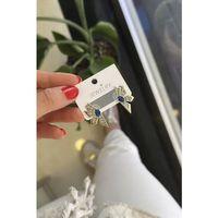 Çiçek Küpe - Mavi