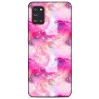 Mermer Desenli (5) Tema Koruma Kabı Fuşya Samsung Galaxy A31 Kılıf