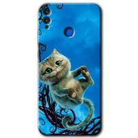 Honor 8x Kılıf HD Desen Baskılı Arka Kapak - Çılgın Kedi