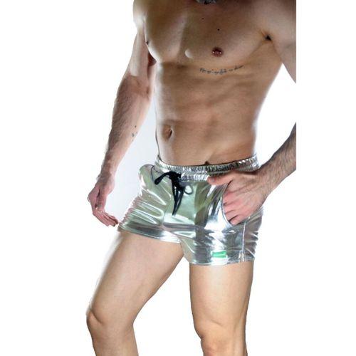 Erkek Gümüş Lame Short