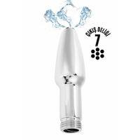 Paslanmaz Çelik Anal Butt Plug 7 Delikli Anal Temizlik Metal Lavman Duş Başlığı