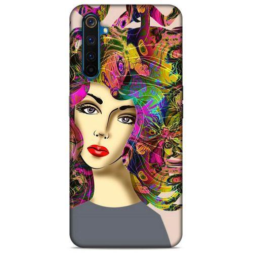 Lopard Oppo Realme 6 Pro Uyumlu Kılıf Sürreal Yüzler ♀ (40) Fit Silikon Kılıf Desenli
