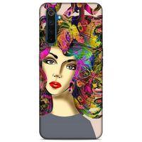 Lopard Oppo Realme 6 Pro Uyumlu Kılıf Sürreal Yüzler ♀ (40) Fit Silikon Kılıf Desenli