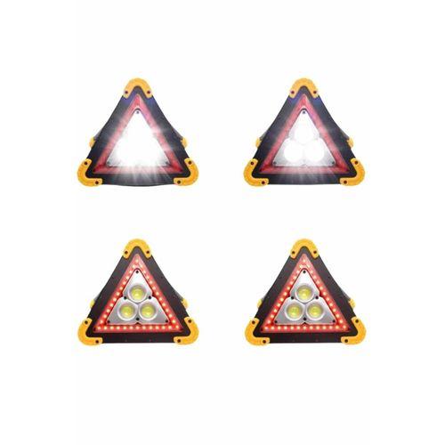 Işıklı İkaz Lambası Reflektör Şarjlı Işıklı Üçgen Led Acil Durum Feneri