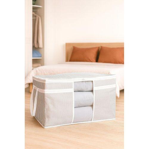 3 Adet Pencereli Yastık Hurcu Çizgili