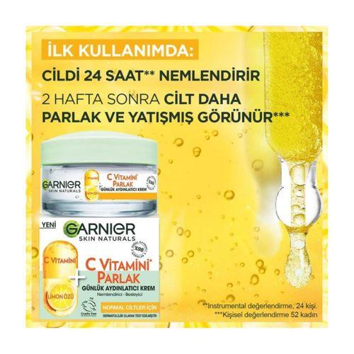 Garnier C Vitamini Parlak Günlük Aydınlatıcı Nemlendirici Krem 50ML