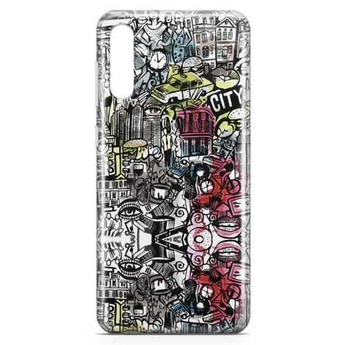 Samsung Galaxy A70 Kılıf Çılgın Şehir Arka Kapak Koruma Desenli Full Koruyucu