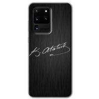Galaxy S20 Ultra Kılıf HD Desen Baskılı Arka Kapak - İmza Atatürk