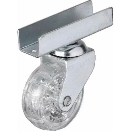 327 - 50x20 Mm Şeffaf Makaralı Uzun U Tablalı Teker 4 Adet