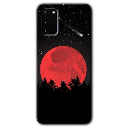 Samsung Galaxy S20 Kılıf HD Desen Baskılı Arka Kapak - Kanlı Ay