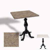 Dockers Çipa 1001 Döküm Ayak Kare Masa 60X60 cm - (Werzalit, Wermodin ve Allzalit Tabla) - Edgy Wood