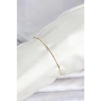 CM 14K Gold Renk Barlı Yılan Zincir Model Kadın Bileklik