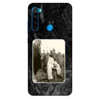 Xiaomi Redmi Note 8 Kılıf Atatürk (29) Arka Koruma Kılıfı Siyah Mermer