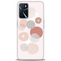Oppo A16 Kılıf HD Baskılı Kılıf - Pembe Daireler + Tam Ekran Koruyucu