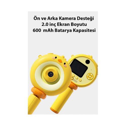 Hd Kamera Karikatür Tripodlu Çocuk Dijital Kamera Fotoğraf Makinası 1080p Video Kaydedici 2.0 İnç