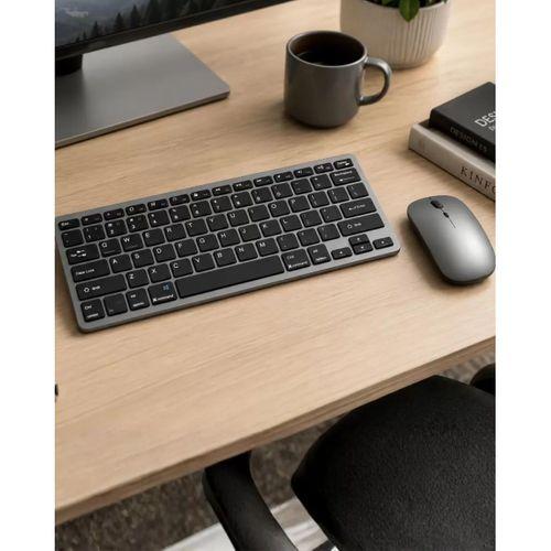 Şarjlı Kablosuz Klavye Ve Mouse Seti Kompakt Taşınabilir Tasarım