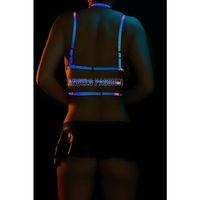 İç Çamaşırı Modelleri Renkli Reflektörlü Göğüs Üzeri Harness