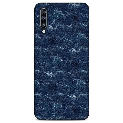 Mermer Desenli (15) Tema Antişok Kılıf Lacivert Samsung Galaxy A70 Kılıf