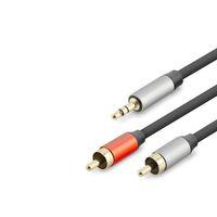 3.5 Mm To 2Rca Kablo 2Lıne Gold 3M Siyah HDX1074