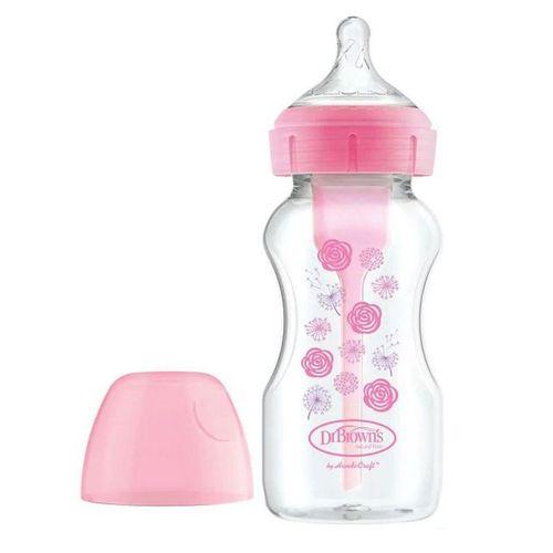 Dr Brown's PP Geniş Ağız Options Biberon 270ml Pembe