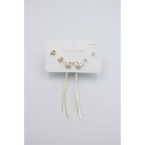 Çoklu Set Küpe - Altın