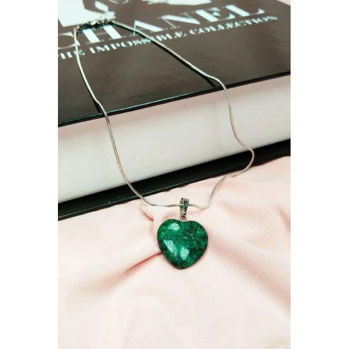 Azurit Doğal Taşı Zincirli El Yapımı Kolye Uç: 2 cm Zincir: 20 cm Kutulu