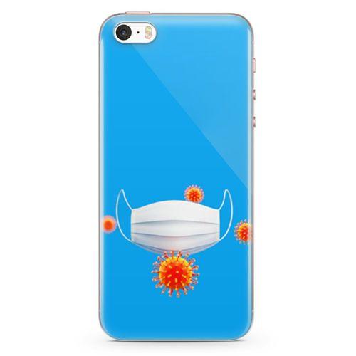 Apple iPhone SE Kılıf Maske Ve Virusler Arka Kapak Koruma Desenli Full Koruyucu
