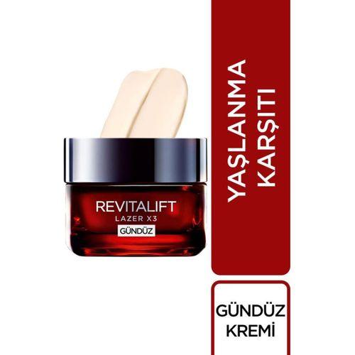 L'Oreal Paris Revitalift Lazer X3 Yoğun Yaşlanma Karşıtı Gündüz Bakım Kremi Gece Bakım Kremi 50 ml