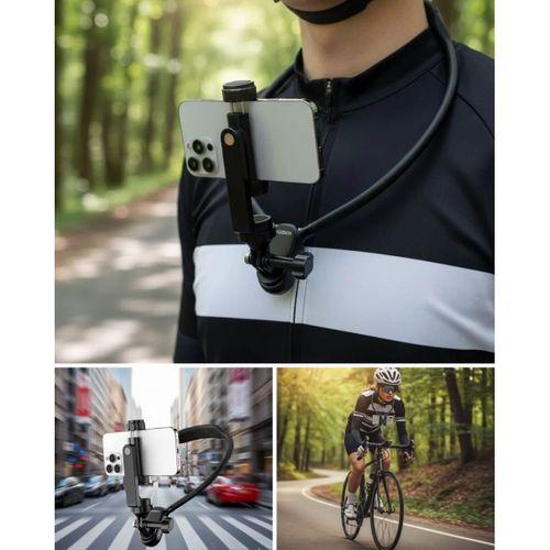 Dayanıklı Metal Destekli Boyun Telefon Tutucu Seyahat Ve Spor Kullanım