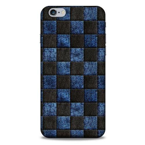 Apple Iphone 6S Plus Kılıf Patchwork (9) Kılıf Siyah Mavi