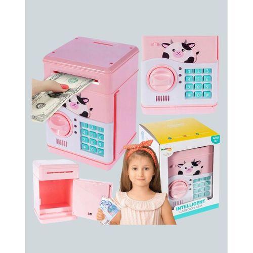 Atm Tasarımlı Pembe Işıklı Sesli Çocuk Kumbarası