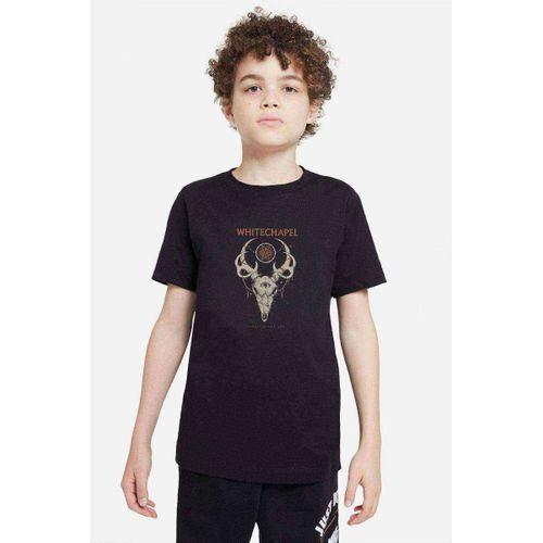 Whitechapel Baskılı Unisex Çocuk Siyah T-shirt