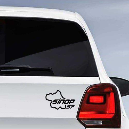 Sinop İli 57 Plaka Kodu Harita Memleket Yarış Pisti Sticker - Oto Araba Etiket, Aksesuar