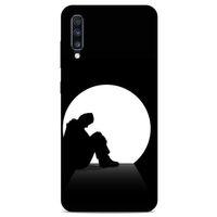 Samsung Galaxy A70s Kılıf Depresyon (46) Core Armor Kılıf Gri Cam Göbeği