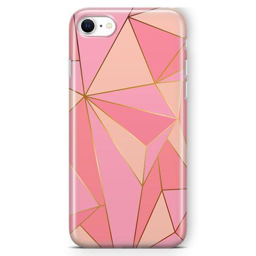 Apple iPhone SE 2020 Kılıf Elmas Pembe Arka Kapak Koruma Desenli Full Koruyucu