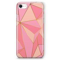 Apple iPhone SE 2020 Kılıf Elmas Pembe Arka Kapak Koruma Desenli Full Koruyucu