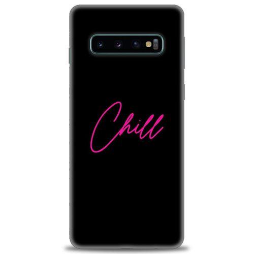 Samsung Galaxy S10 Kılıf HD Baskılı Kılıf - Chill + Tam Ekran Koruyucu