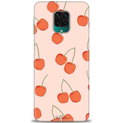 Xiaomi Redmi Note 9 Pro Kılıf HD Baskılı Kılıf - Büyük Kirazlar + Tam Ekran Koruyucu