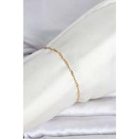 CM 14K Gold Renk Ezme Burgu Zincir Model Kadın Bileklik