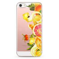 Apple iPhone SE Kılıf Yapraklı Turunçgiller Arka Kapak Koruma Desenli Full Koruyucu