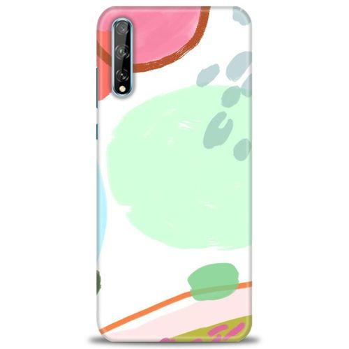 Huawei Y8P Kılıf HD Baskılı Kılıf - Benekli + Tam Ekran Koruyucu