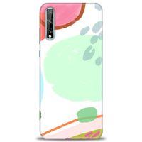 Huawei Y8P Kılıf HD Baskılı Kılıf - Benekli + Tam Ekran Koruyucu