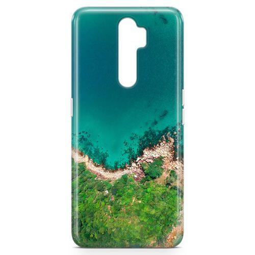 Oppo A9 2020 Kılıf Mavi Tur Arka Kapak Koruma Desenli Full Koruyucu