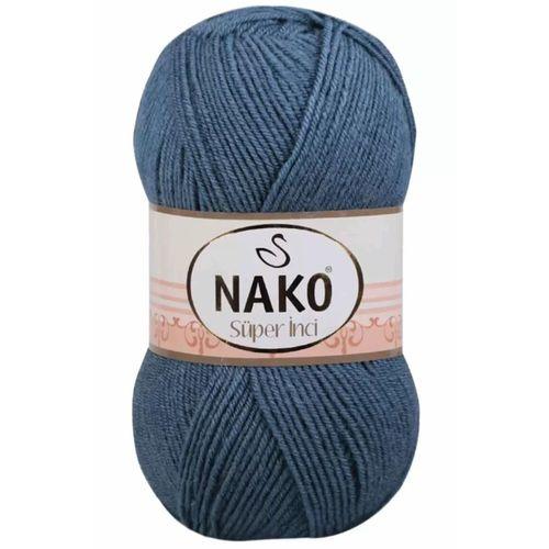 1 Adet Süper İnci El Örgü İpi 100 gr Fırtına Mavi 185