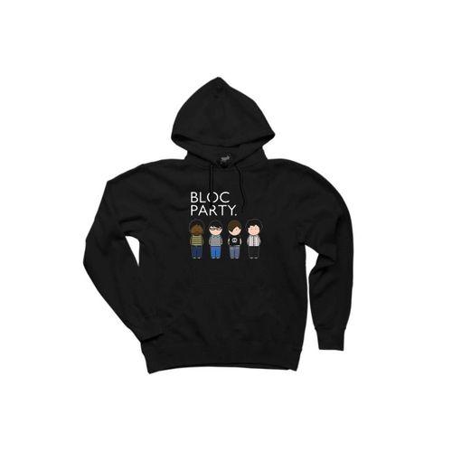 Bloc Party Grup Siyah Kapşonlu Sweatshirt Hoodie
